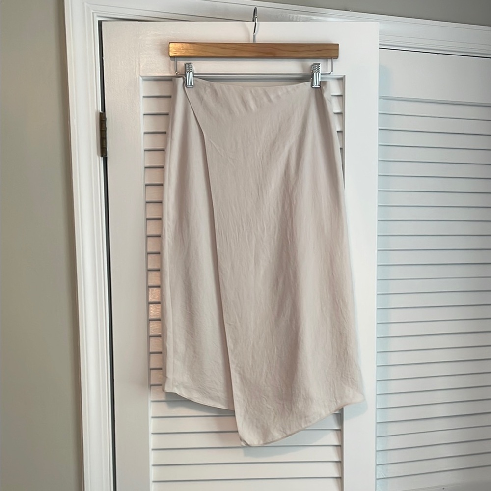 Vince Faux Wrap Elegant Cream Skirt